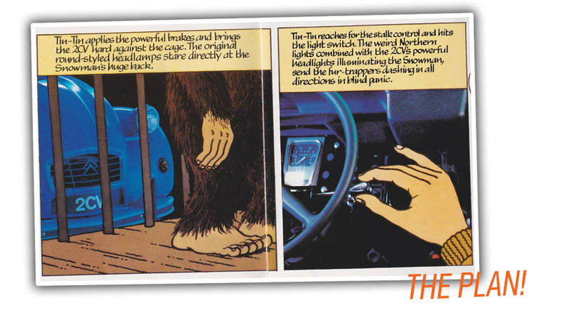 Illustration for article titled Weekend Wonderful Whatever: Tintin And A Yeti Shill 2CVs
